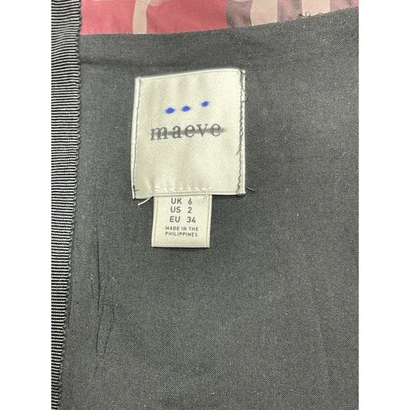 Anthropologie Maeve Maxi Skirt Women Drop Waist Taffeta Preppy Boho Size 2 New Maxi